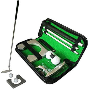 Neon Executive Gift Portable Golf Putter Set Kit with Ball Hole-Cup for Travel Indoor Golf Putting Practice