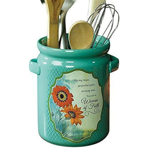 Abbey Gift Abbey & CA Gift Woman of Faith Crock, 5 x 7, Multicolor