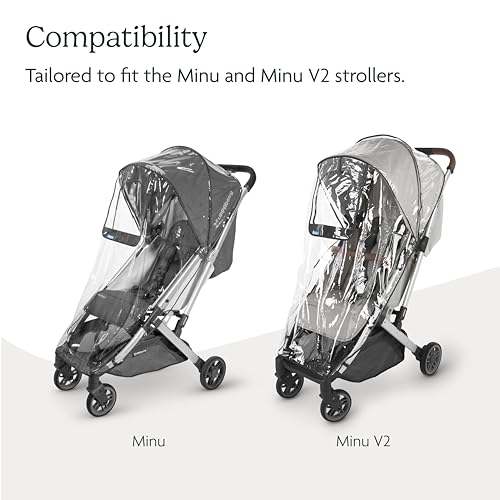 Buy now UPPAbaby Minu and Minu V2 Rain Shield/Waterproof and Windproof Coverage/Ventilated Design/Quick Attachment/Easy Access to Child at indiglob india