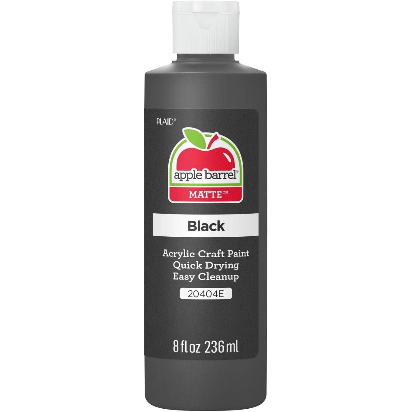 Apple Barrel Acrylic Paint in Assorted Colors (8 Ounce), 20404 Black- (Pack of 1)