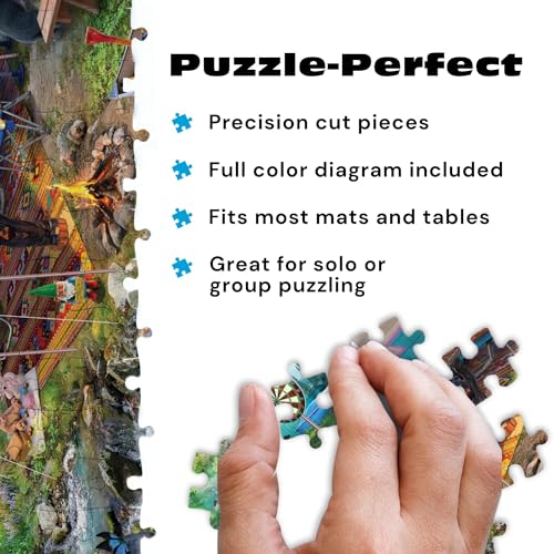 Buy now Buffalo Games - Mountain Retreat - Jeff Haynie - 1000 Piece Jigsaw Puzzle for Adults, Challenging and Colorful Camping Scene, Precision-Cut Pieces, Includes Full-Color Poster at indiglob india