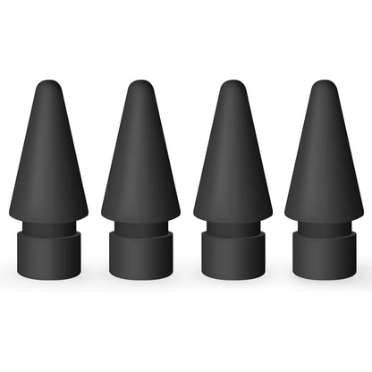 MEKO 4 Pack Upgraded 0.72mm Fine Ponit Precise Replacement Tips for Apple Pencil 1st/2nd Generation & Logitech Crayon, Wear-Resisting Pen Nibs for iPad Pro/Air/Mini Pencil - White