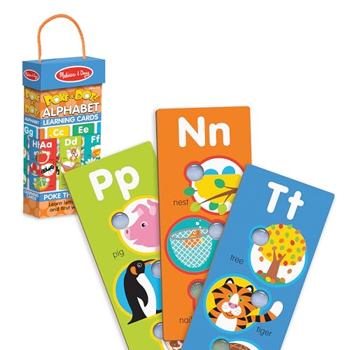 Buy now Melissa & Doug Poke-a-Dot! Alphabet Jumbo Learning Cards, 13 Double Sided Interactive ABC Flash Cards, Educational Activities for Toddlers and Preschoolers, Ages 1+ at indiglob india