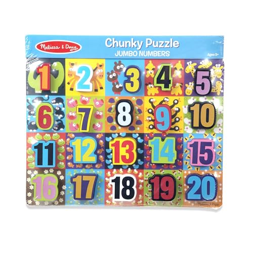 Buy now Melissa & Doug Jumbo Numbers Wooden Chunky Puzzle (20 pcs) at indiglob india