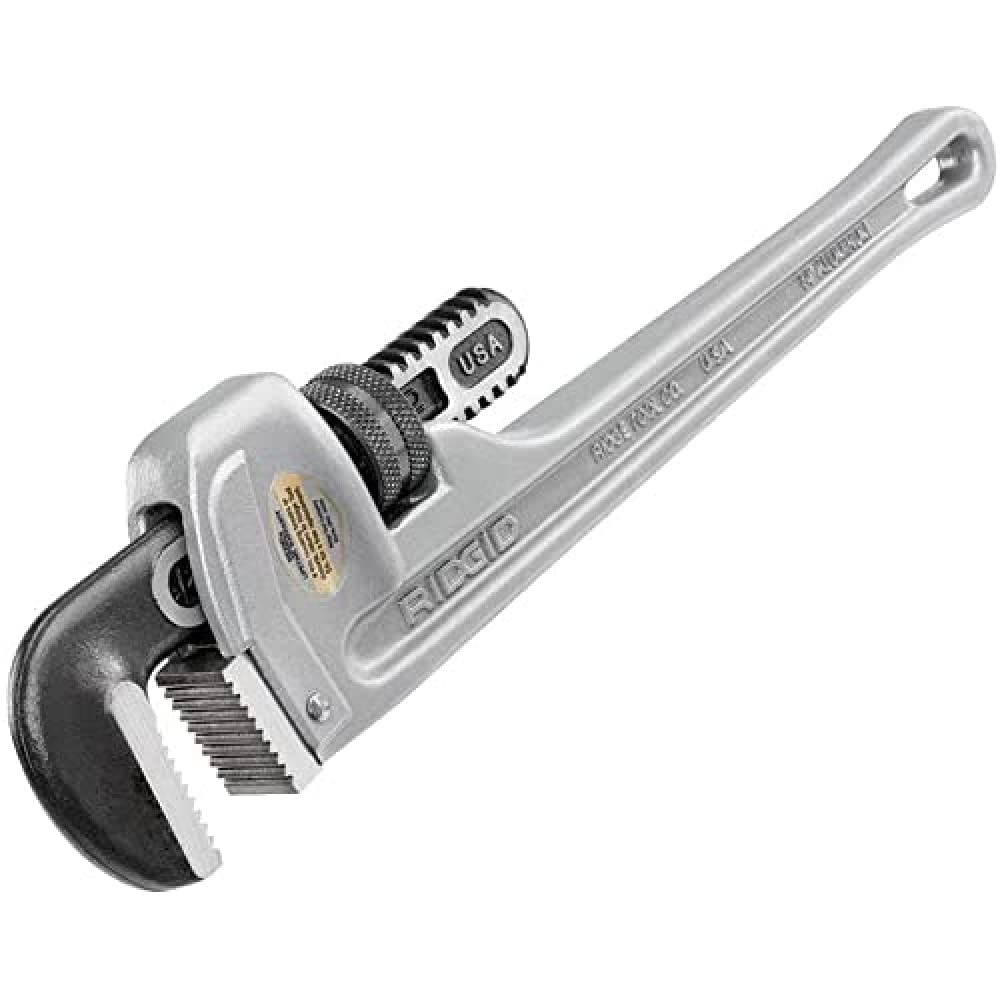 Buy now RIDGID 31095 Model 814 Aluminum Straight 14" Plumbing Pipe Wrench, Silver, Made in the USA at indiglob india