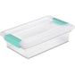 Buy now Sterilite 4-Pack Clip Box, Stackable Clear Plastic Bins with Latching Lids, Deep - Writing, Arts or Crafts Supplies Storage Containers for Home, Office, Classroom and Workshop Organization Small 6 Pack at indiglob india
