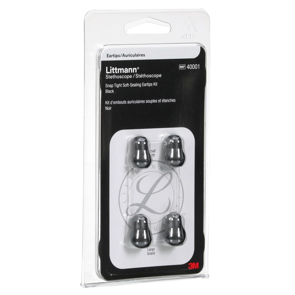 Buy now 3M™ Littmann® Stethoscope Spare Parts Kit, Snap Tight Soft-Sealing Eartips, Black, Large and Small, 40001 at indiglob india