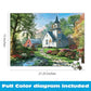 Buy now Buffalo Games – Little White Chapel Jigsaw Puzzle, 500 Piece Puzzle for Adults, Peaceful Church Landscape Art by Dominic Davison at indiglob india