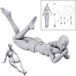 Haniforever Artists Manikin Art Mannequin Figures Supplies Drawing Tools,Small Drawing Figure Model for Sketching,Painting,Action Figures Male+Female Set(Grey)