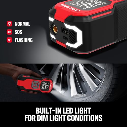 Buy now CRAFTSMAN Tire Inflator Portable Air Compressor, Cordless Mini Air Pump for Car Tires with Digital Tire Pressure Gauge, 6000mAh Battery Powered Air Pump, Max Pressure 150 PSI, 12V DC Corded at indiglob india