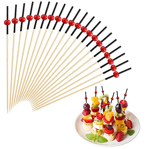 Buy now OOTSR 100 Pieces Cocktail Picks, 4.7 inch Red Fruit Toothpicks Sandwich Cocktail Picks for Wedding Party Appetizer Drink Martini Food Supplies Birthday Cake Party Snack Decorative at indiglob india