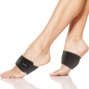 Copper Compression Adjustable Padded Arch Support - Orthopedic Brace - 2 Plantar Fasciitis Braces/Sleeves. Heel Spurs, Feet Pain Relief, Flat & Fallen Arches, Flat Feet (1 Pair - One Size Fits All)