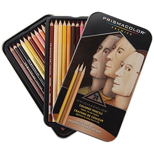 Buy now Prismacolor 2508R Premier Colored Pencil Portrait Tin, Set of 24 Assorted Colors with Case at indiglob india