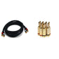 Monoprice 1.5ft Premium 2 RCA Plug/2 RCA Plug M/M 22AWG Cable - Black