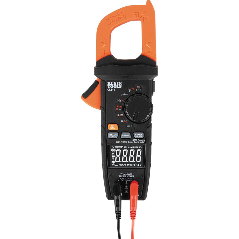 Buy now Klein Tools CL810 Digital Clamp Meter, Auto Ranging TRMS, AC/DC Volt/Current, LoZ, Continuity, Frequency, Capacitance, NCVT, Temp, More 1000V, Flashlight at indiglob india