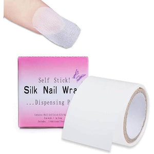 1 Roll Nail Repair Fiberglass Silk Wrap Self Adhesive Anti Damage DIY Strong Protect Reinforce Extension Sticker,Nail Repair Reinforce Nail Protector Nail Art Tool for Home Use or Salon - My Store