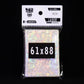 100pcs Broken Glass Gemstone Laser Flashing Card Film Holographic Idol Photo Sleeves Ultra Super Protector (61x88mm) - My Store
