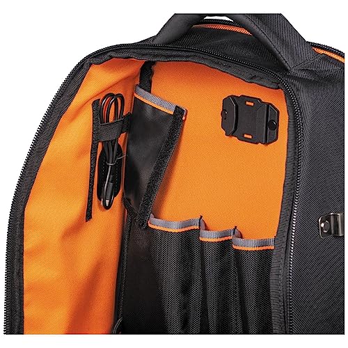 Buy now Klein Tools 62805BPTECH 28-Pocket Laptop Backpack Tool Bag, Tradesman Pro Extra-Large Tech Tool Backpack with Molded Bottom, Charging Port at indiglob india