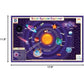Learn Planet Names and Facts – Made in USA - Front and Back Activities-Solar System Educational Placemat for Kids - Waterproof, Washable, Durable, Reusable – by Tot Talk – 11.5” x 17.5”
