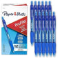 Paper Mate Profile Retractable Ballpoint Pens, Bold Point (1.4mm), Blue, 12 Count