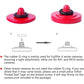 Red Metal Soft Shutter Release Button,Delicate Camera Shutter Button 11mm Concave 10mm Convex Surface(2 Pack)