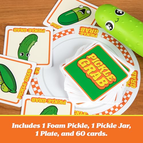 Buy now Exploding Kittens Presents, Pickle Grab - A Speed Grabbing Card Game - 2-6 Players - 15 Minutes to Play - Family Game Night - Fun for Kids, Teens, Adults, and Families at indiglob india