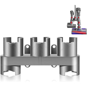 Charlux Accessory Holder Compatible with Dyson V7 V8 V10 V11 V15 Gen5 Vacuum Cleaner Attachment Holder Docking Station Wall Mount, Grey, 1 Pack