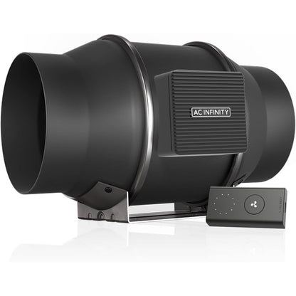 AC Infinity CLOUDLINE A6, Quiet 6” Inline Duct Fan with Speed Controller, EC Motor - Ventilation Exhaust Fan for Heating Cooling Booster, Grow Tents, Hydroponics