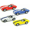 KiNSMART - 1965 Shelby Cobra 427 S/C 1:32 Scale 5" Die Cast Metal Model Classic Toy Car (Yellow) - 4set