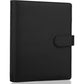 Antner A5 Binder 6 Ring Refillable Notebook Planner Cover for A5 Planner Inserts & Refill Paper, PU Leather Loose Leaf Personal Organizer Photocard Holder Budget Binder with Magnetic Buckle, Black