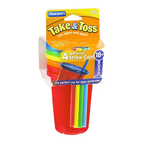 Buy now The First Years Take & Toss Straw Cup, Boy, 10 oz, Multicolor, 4 Count at indiglob india