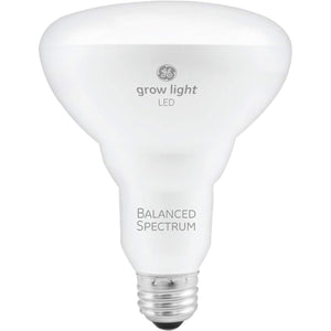 GE Grow Light LED Indoor Flood Light Bulb, Balanced Light Spectrum for Seeds and Greens, 9 Watts, Medium Base (Pack of 1)