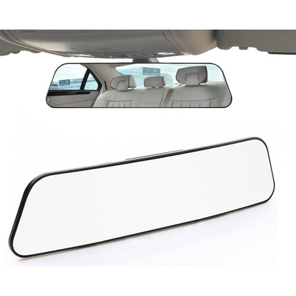 Kitbest Universal 11.4 Inch Clip On Rearview Mirror, Anti Glare Blue Tint Wide Angle Panoramic Car Rear View Mirror