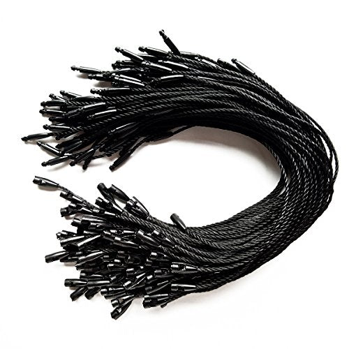 Buy now LGEGE 500 pcs 7.5-inch Black Hang Tag Nylon String Snap Lock Pin Loop Fasteners Hook Ties at indiglob india