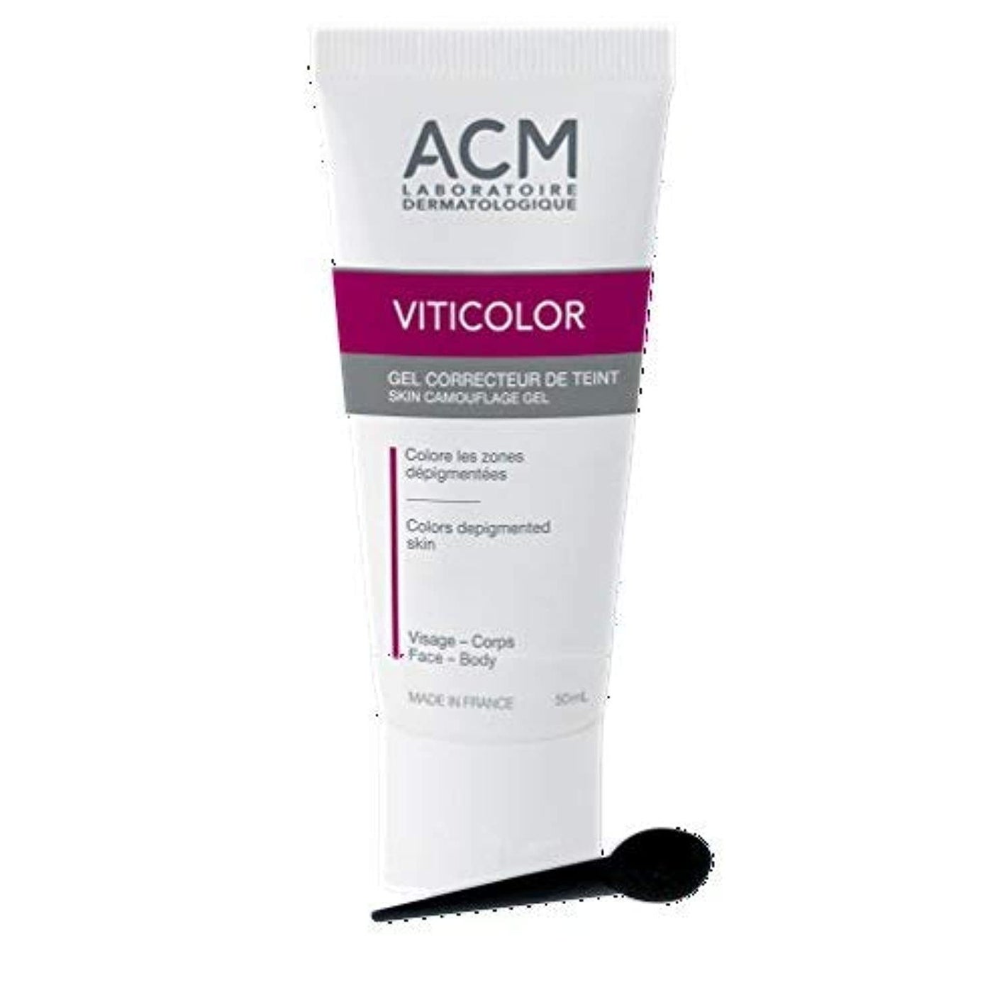 VITICOLOR ACM Laboratoire Dermatologique DURABLE SKIN CAMOUFLAGE GEL (50mL)