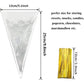 100 Pieces Popcorn Bags for Party Cone Shape Bags Transparent Cello Bags Sweet Clear Treat Bags with 100 Pieces Twist Ties, 9.8 x 5.1 Inch (Gold Twist Ties)