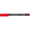 STAEDTLER Lumocolor Universal Pen, Medium, Felt Tip, Permanent Marker, 1.0mm, Black 317-8 - Red