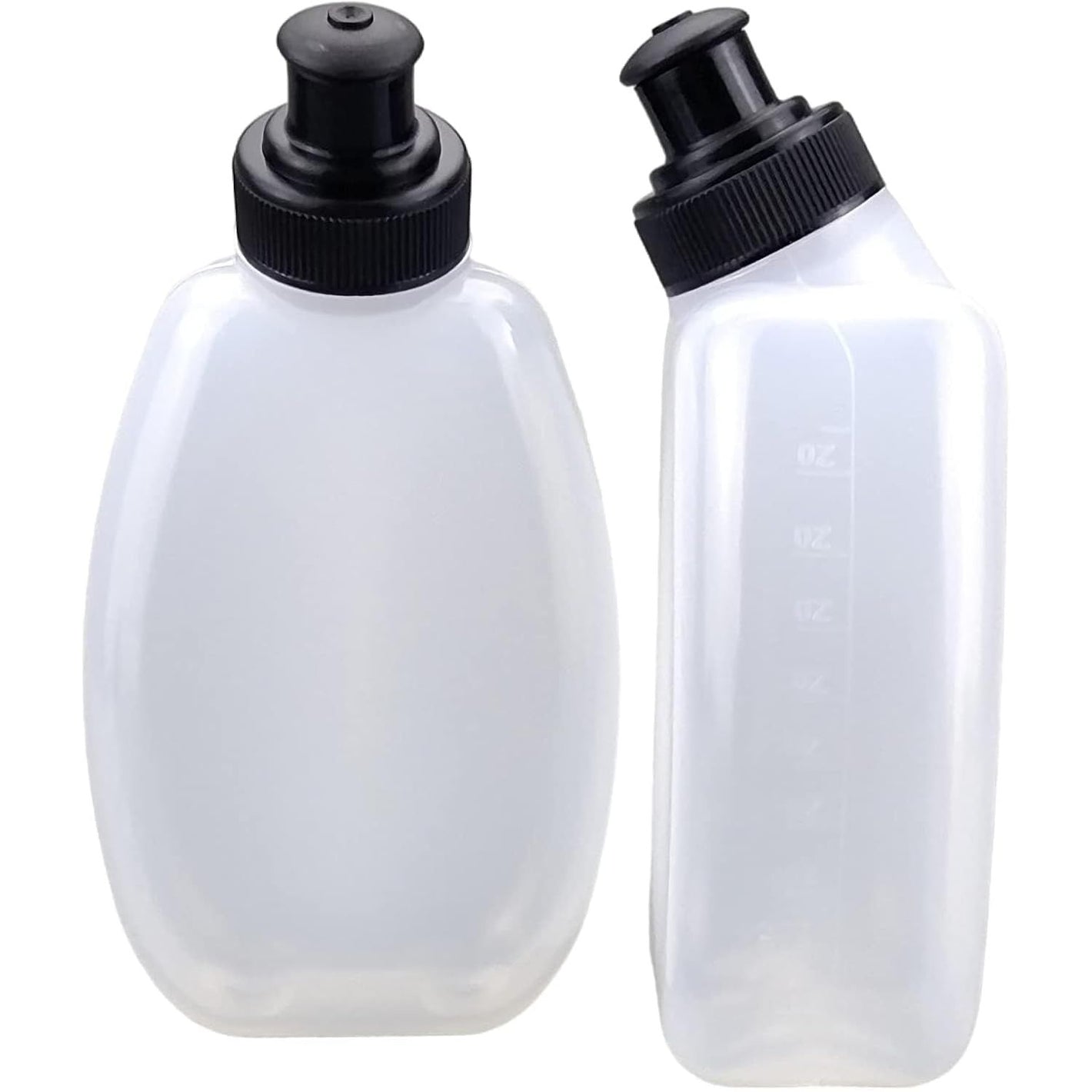 2x10oz BPA-Free Water Bottles for the Running Hydration Belt, Fuel Belts Replacement Bottle Set for Marathon Walking Hiking Cycling Trail Skiing（2 Pack）
