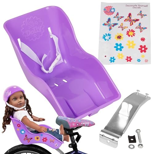 Buy now Ride Along Dolly Doll Bicycle Seat Bike Seat (Purple) with Decorate Yourself Decals (Fits Standard Sized Dolls and Stuffed Animals) - Purple at indiglob india
