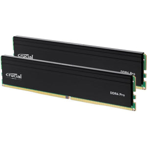Crucial Pro 64GB DDR4 RAM Kit (2x32GB), 3200MHz (or 3000MHz or 2666MHz) Desktop Memory, Compatible with Intel and AMD Ryzen - CP2K32G4DFRA32A