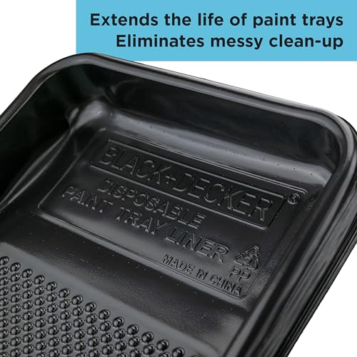 Buy now Black+Decker Paint Tray Liner - 10 Pack: Convenient Disposable Liners for Easy Cleanup - Compatible with Standard Paint Trays - Ideal for DIY Projects and Professional Painting Jobs at indiglob india
