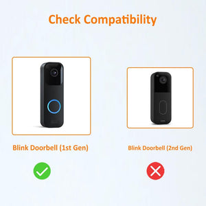 Blink Video Doorbell Mount by AutoSonic | Adjustable Design, Anti-Theft and Improve Viewing Angle | Blink Home Security Accessories | Black