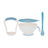 Nuby Garden Fresh Mash N' Feed Bowl with Spoon and Food Masher, Colors May Vary - Blue
