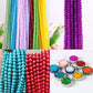 Buy now AIFNIY 570PCS Glass Beads for Jewelry Making 8mm Turquoise 24 Colors Crystal Beads Bracelet Making Kit Loose Round Gemstone Stone Spacer Chakra Energy Healing Beads Bulk DIY Crafts (Kit A) at indiglob india