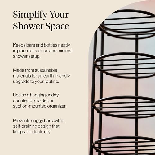 Buy now Kitsch Hanging Shower Caddy with Suction Cup ƒ?? Self-Draining Bar Soap Holder & Shower Caddy for Shampoo Bars, Conditioner Bars & Soap ƒ?? Rust Proof, Eco-Friendly, Wall Mount or Free-Standing Organizer at indiglob india