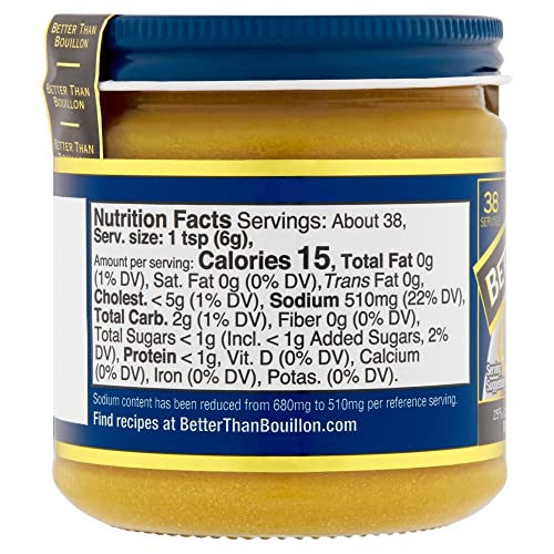 Buy now Better Than Bouillon Reduced Sodium Roasted Chicken Base, Made with Seasoned Roasted Chicken & Less Sodium, 38 Servings Per Jar 8 Ounce (Pack of 2) at indiglob india