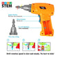 Buy now HAPTIME Design and Drill Toy, Building Toys for Kids Ages 3-8,STEM Toys for 3 4 5 6 Year Old,193 Pcs Electric Drill Toy,Magic Montessori Play Toolbox for Toddler Boys Girls Preschool at indiglob india