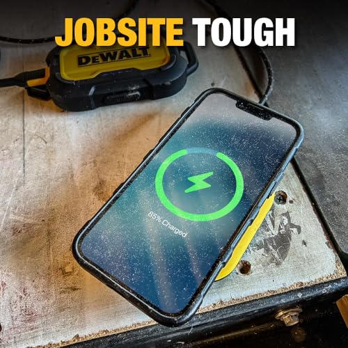 Buy now DEWALT Heavy Duty Wireless Charger, 10W Max Fast Wireless Charging Pad Compatible with iPhone 17/16/15/14/13/12/11/X/8 Pro Max Plus Samsung Galaxy S22/S21 AirPods (Type C Cable/AC Adapter Included) at indiglob india