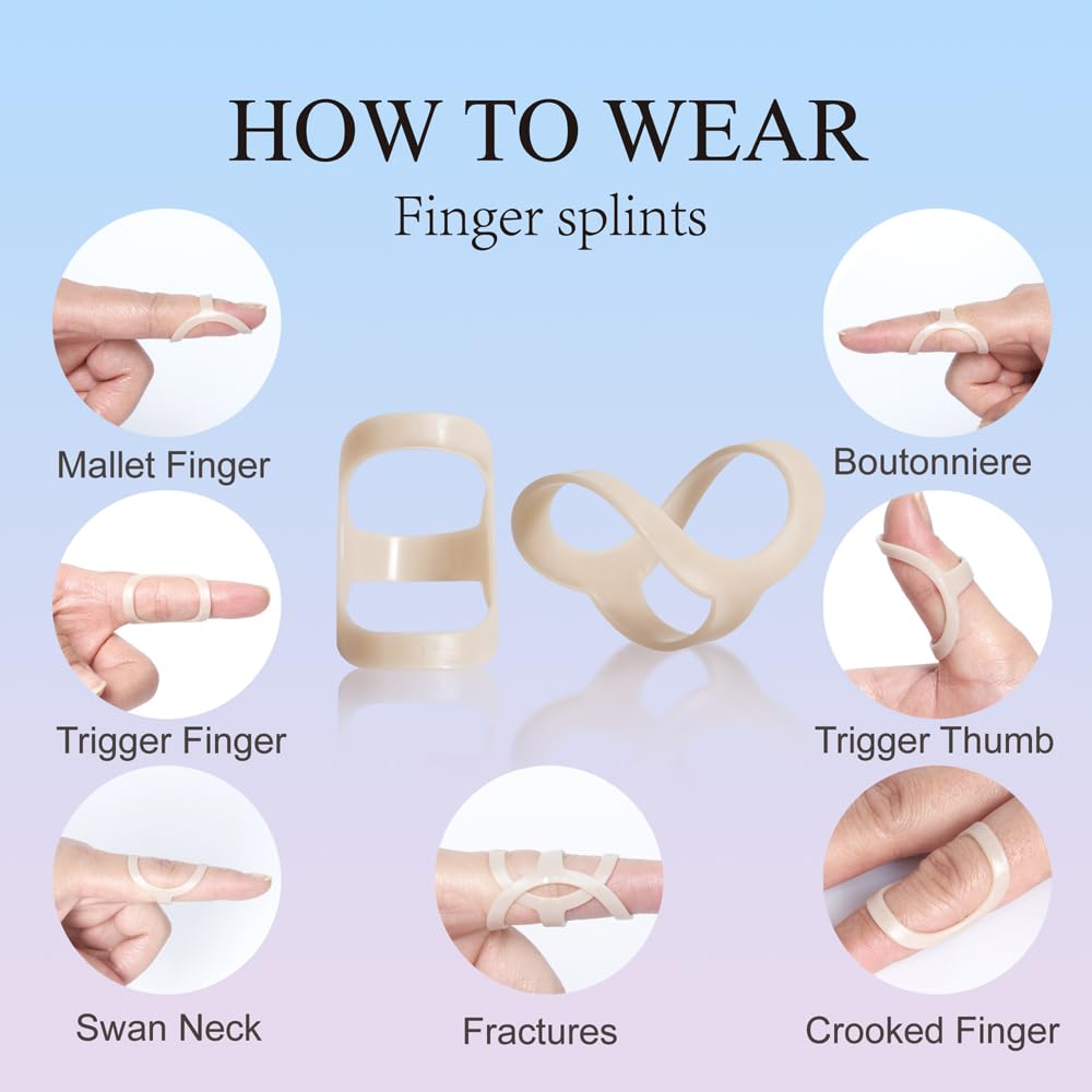 Buy now Oval Finger Splint 8 pcs, Finger Splints for Arthritis, Mallet Finger, Trigger Finger Splint, hypermobility(EDS) finger For Thumb/Middle,/Index/Pinky or Ring Finger(2,3,4,5,6,7,8,9) at indiglob india