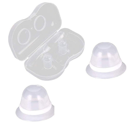 Nipplesuckers Silicone Nipple Corrector for Flat Inverted Nipples for Breastfeeding Mother or Women with Clear Case 1Pair